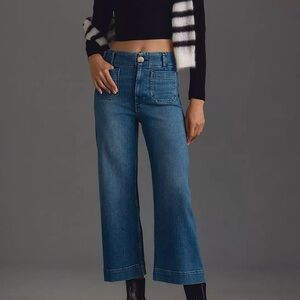 Anthropologie | Pilcro and the Letterpress Colette Cropped Wide-Leg Jeans